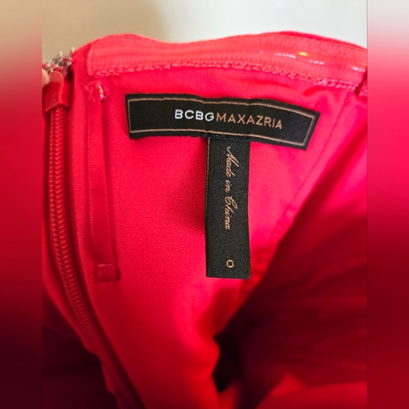 BCBGMaxAzria Strapless Red Dress Size 0 - Picture 5 of 6